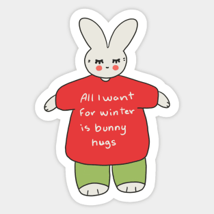 Winter bunny Sticker